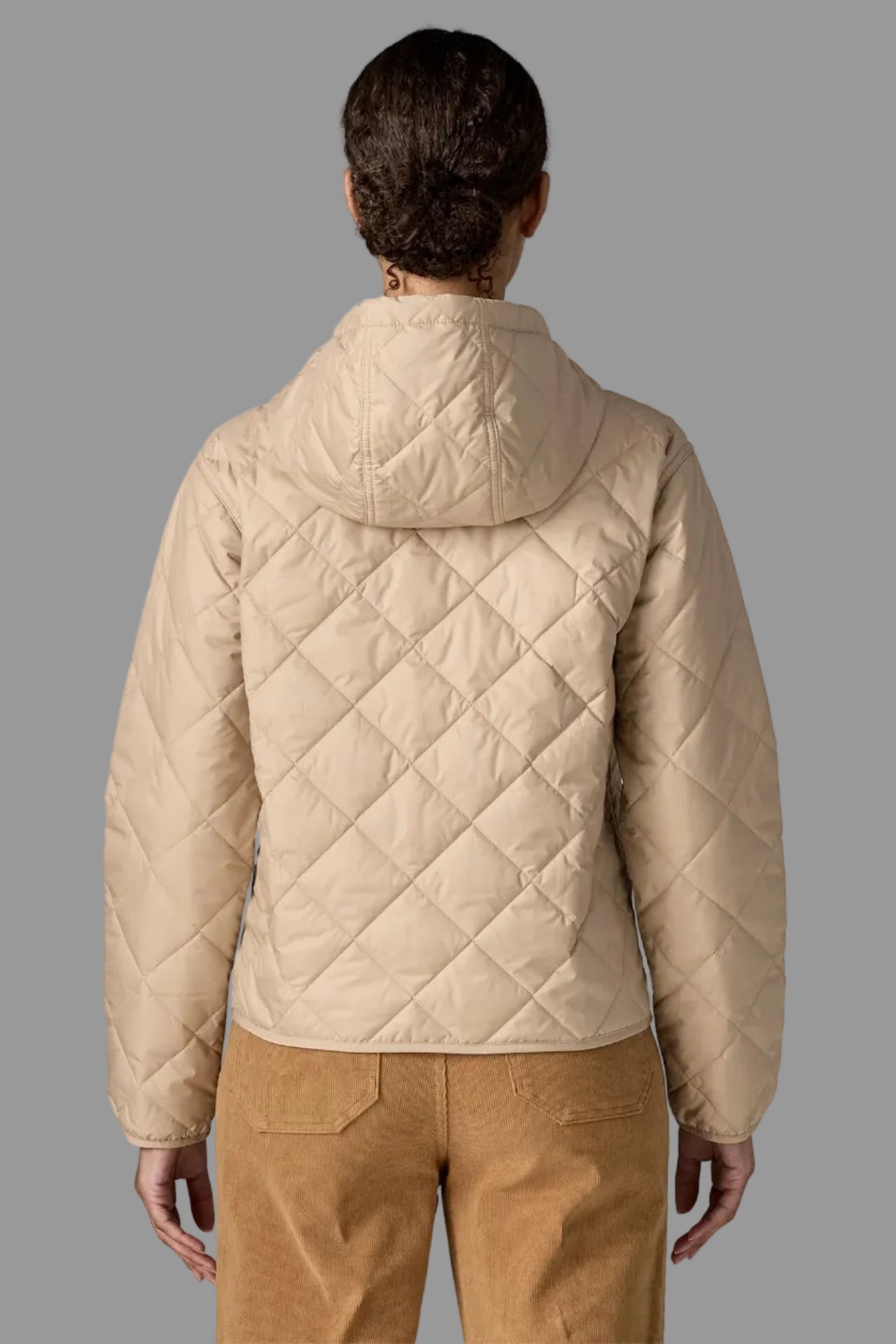 Patagonia W's Diamond Quilted Bomber Hoody: Oar Tan
