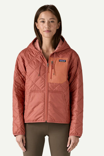 Patagonia W's Diamond Quilted Bomber Hoody: Potter's Red