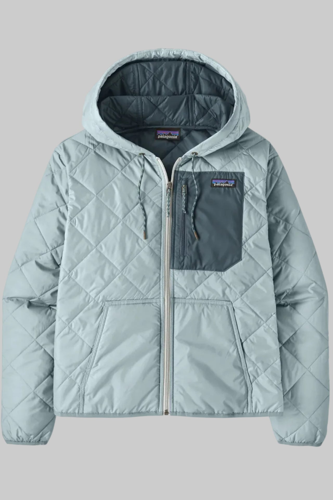 Patagonia W's Diamond Quilted Bomber Hoody: Virtually Blue