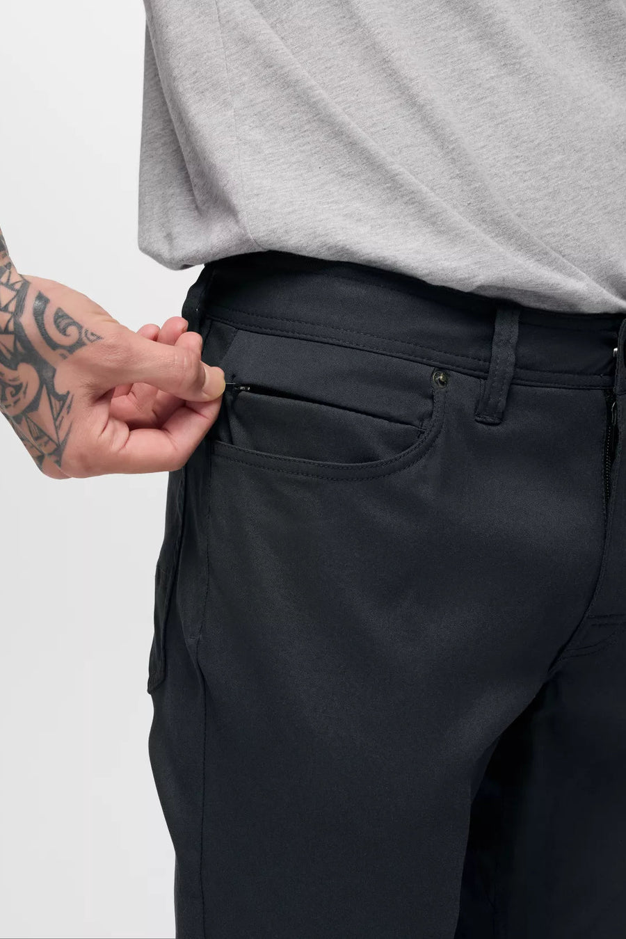 Prana Stretch Zion 5 Pocket Slim Pant 32" Inseam: Black