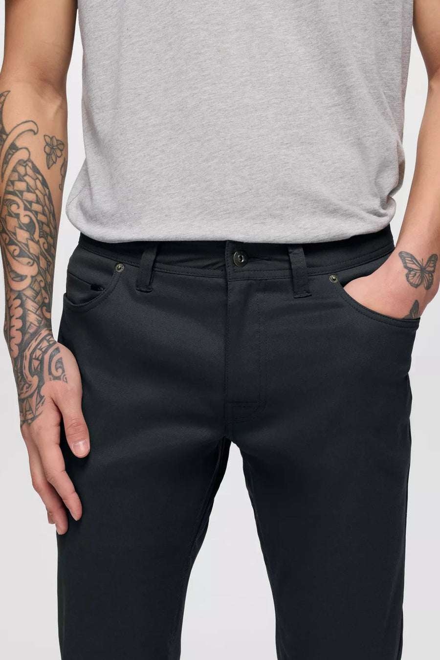 Prana Stretch Zion 5 Pocket Slim Pant 32" Inseam: Black