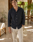 Vega Men's Long Sleeve Cotton Shirt
