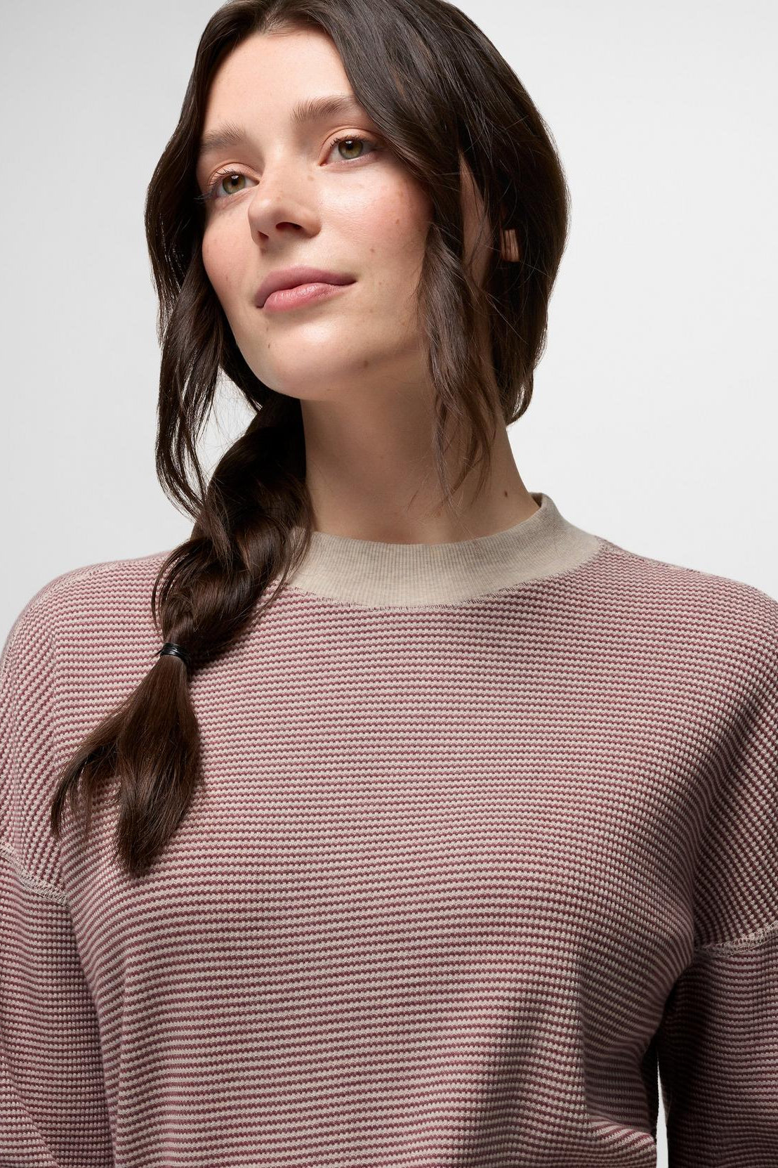 Touchstone Long Sleeve Waffle Knit Crew