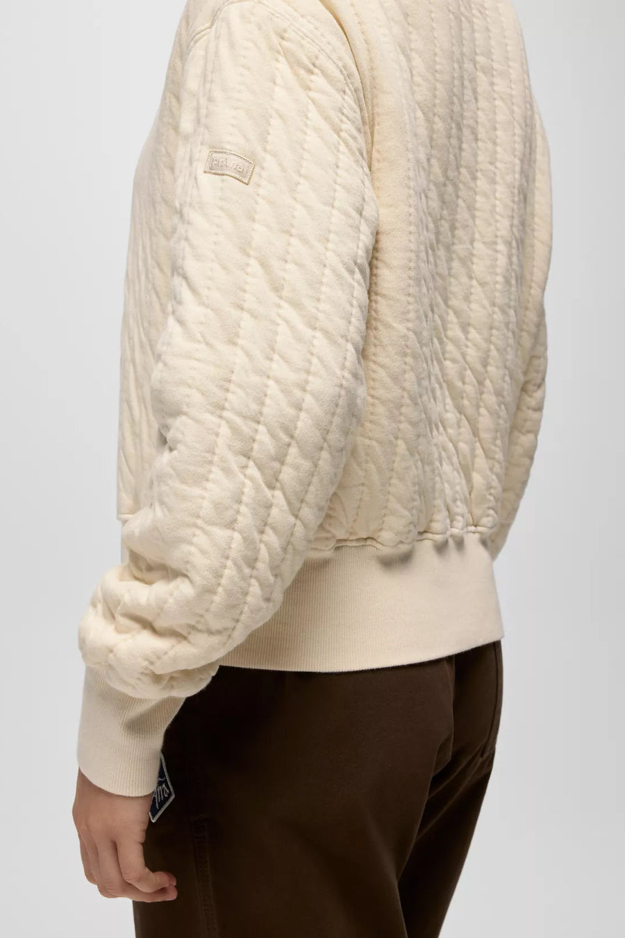 Cedar & Sage Organic Cotton Quilted Pullover: Canvas