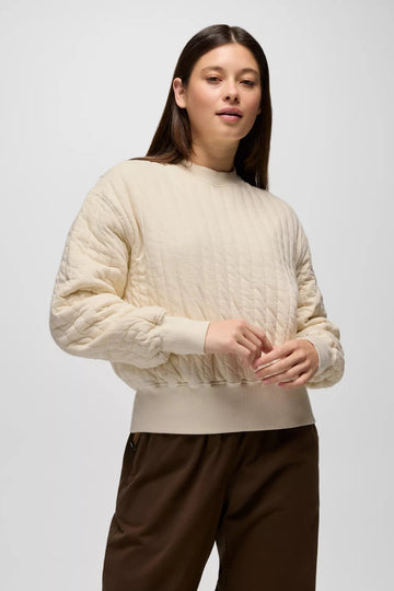 Cedar & Sage Organic Cotton Quilted Pullover: Canvas