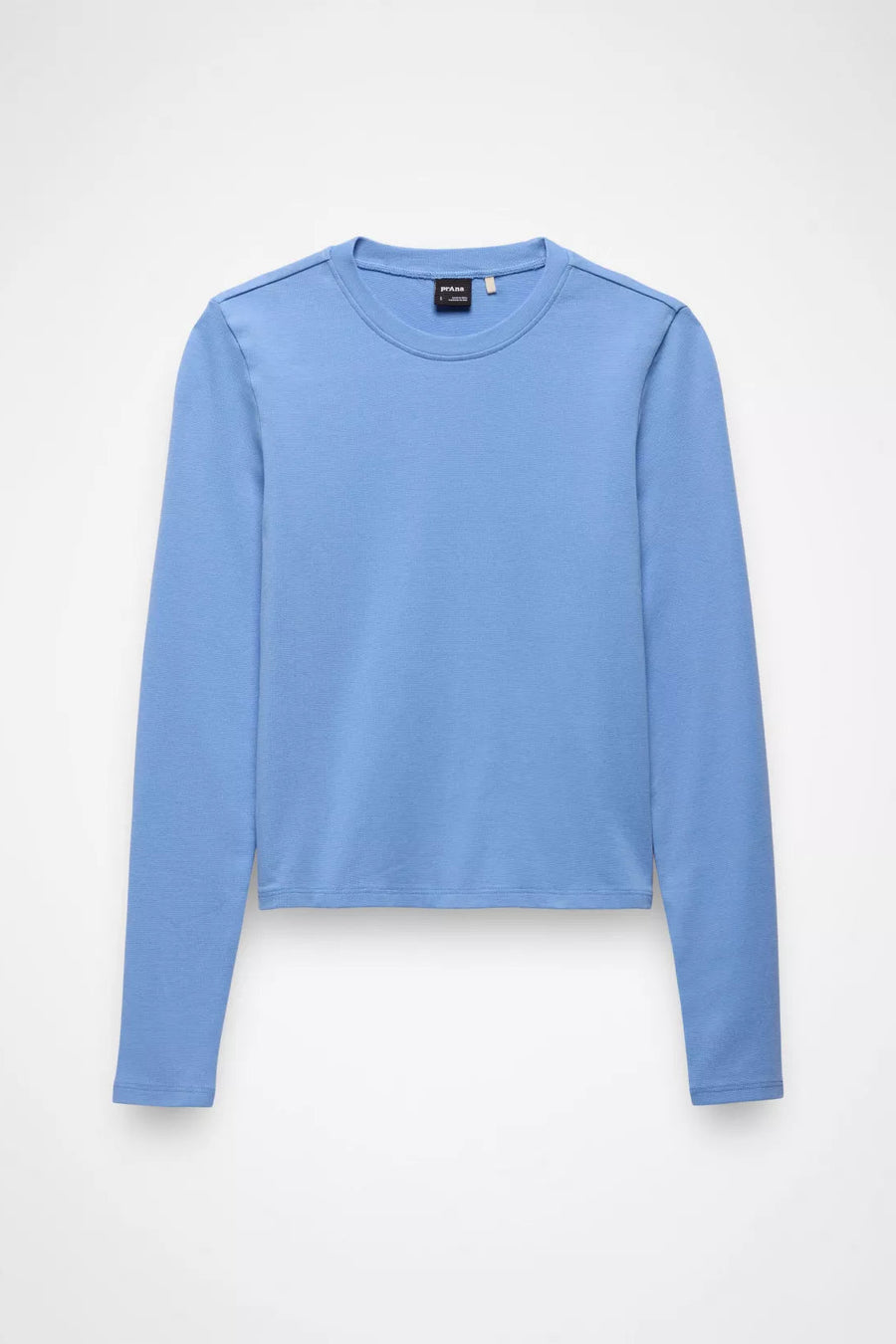 Lotus Long Sleeve Ribbed Crew Neck Tee: Blue Vibes