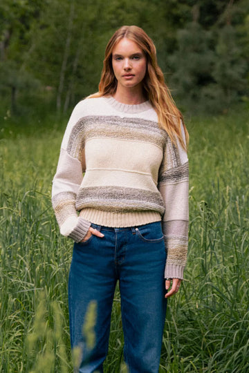 Fire Lodge Textured Crew Neck Sweater