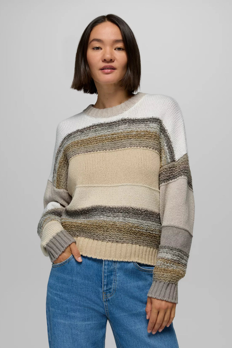 Fire Lodge Textured Crew Neck Sweater
