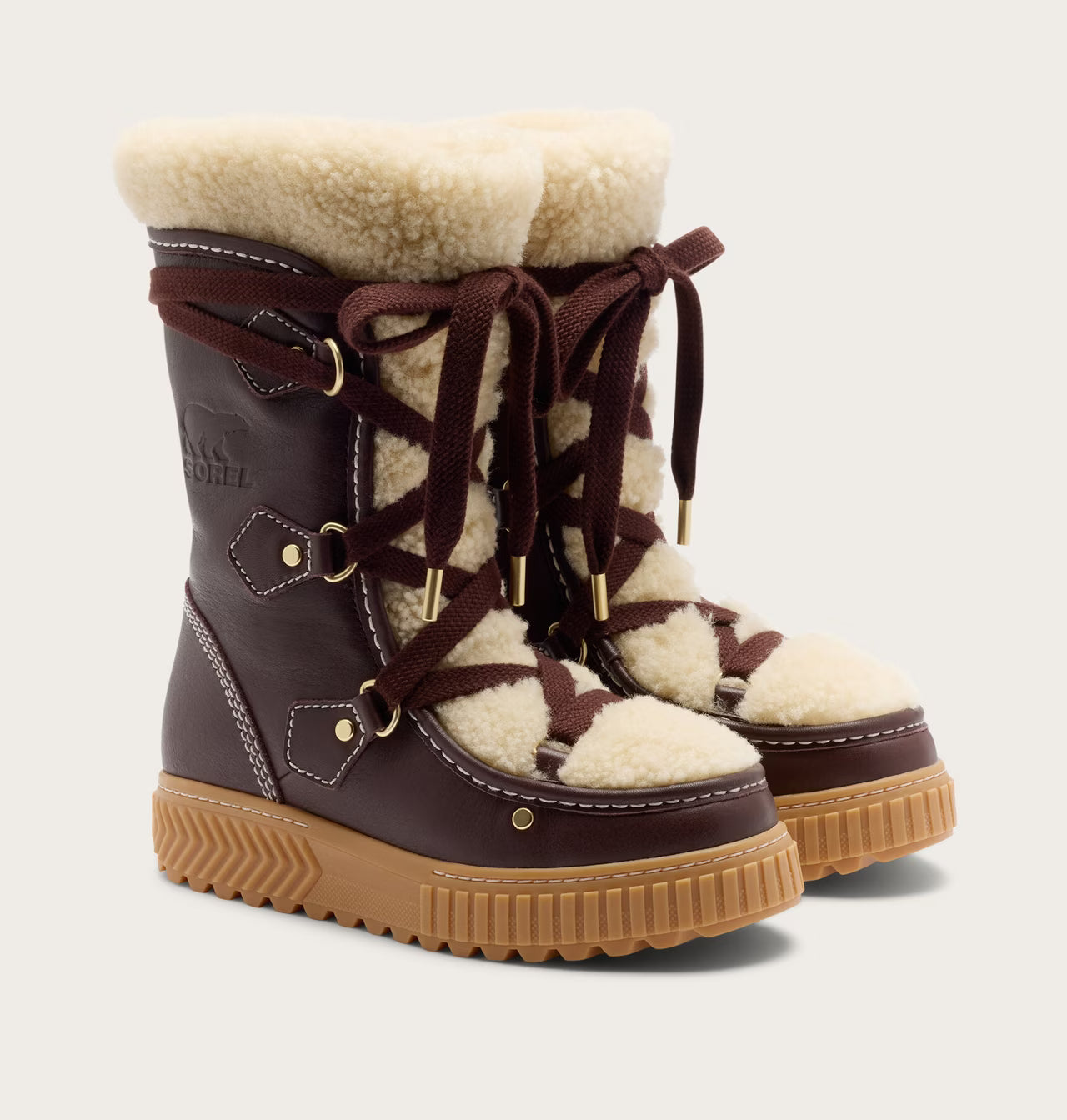 Sorel Ona Ave Alpine Tall LX Waterproof Boots-Red Lodge / Gum