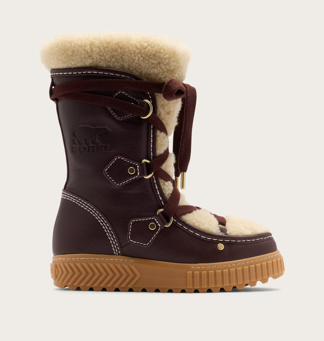 Sorel Ona Ave Alpine Tall LX Waterproof Boots-Red Lodge / Gum