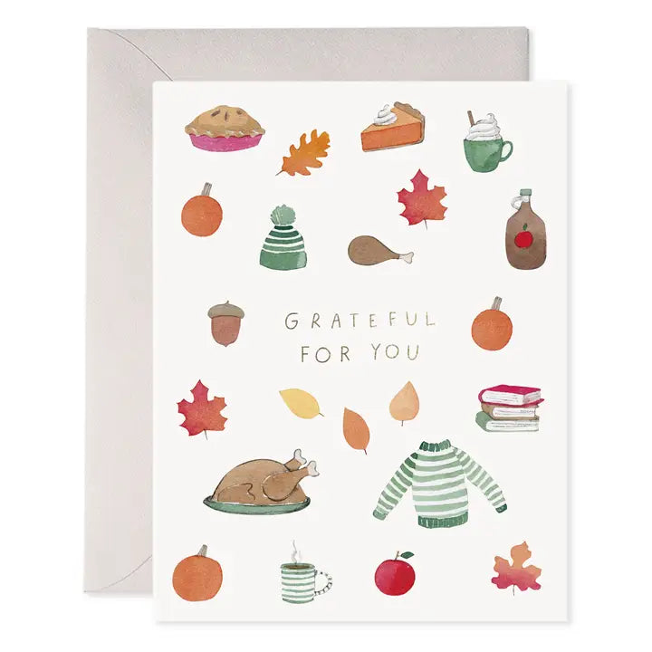 E.Frances Crisp & Cozy Thanksgiving Greeting Card