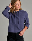 Kuhl W's Fireside Hoody Sweater- Deep Periwinkle
