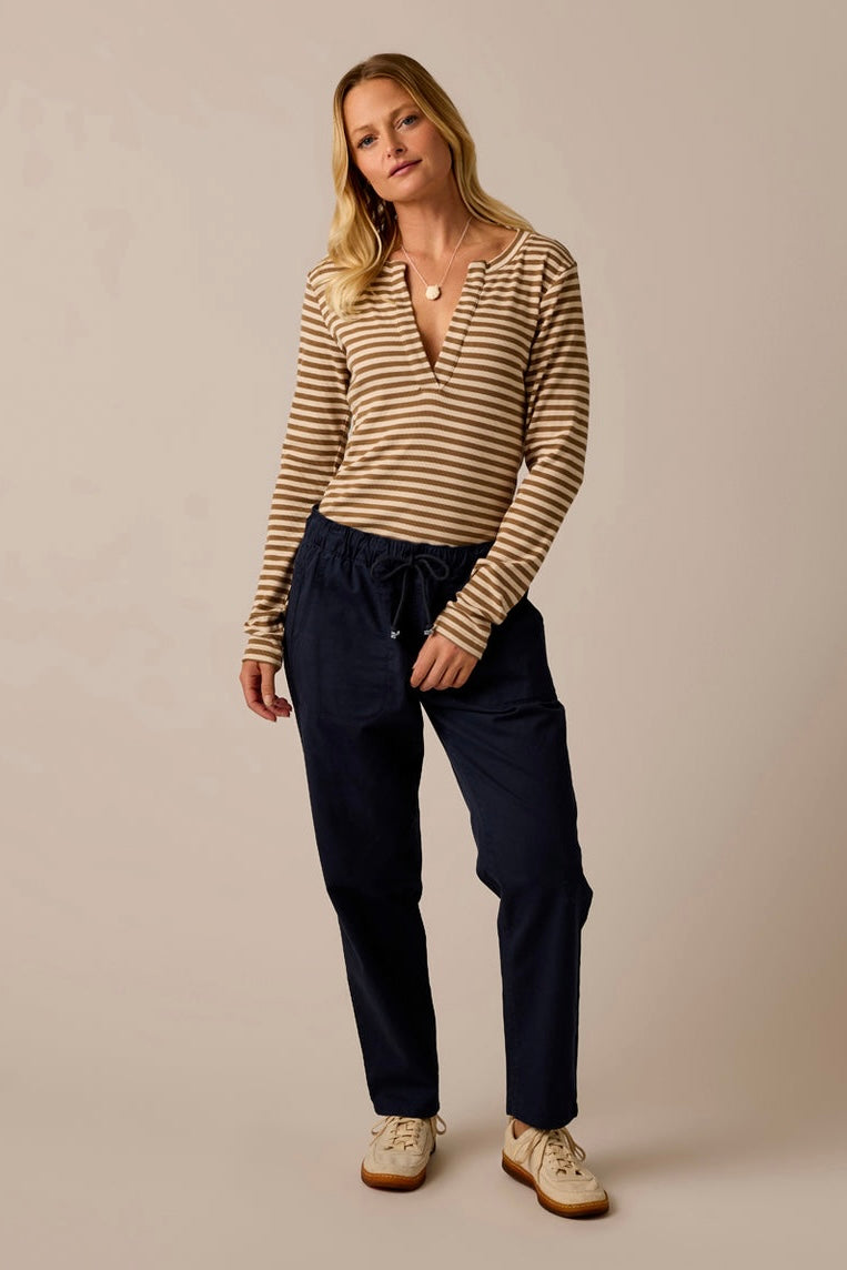 Carve Ever Henley: Walnut Stripe