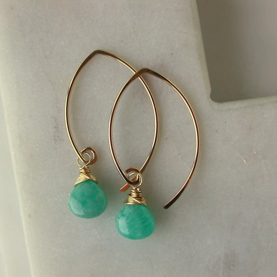 Color Pop Petites Small Gemstone Earrings - Gold Fill