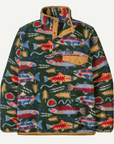 Patagonia M's Lightweight Synchilla Snap-T Fleece Pullover: Salmon Energy: Old Growth Green