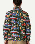 Patagonia M's Lightweight Synchilla Snap-T Fleece Pullover: Salmon Energy: Old Growth Green
