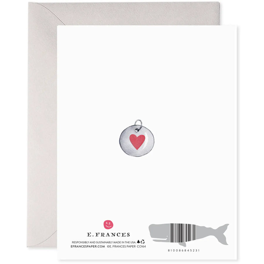 E. Frances Pet Collar Dog Sympathy Condolence Greeting Card