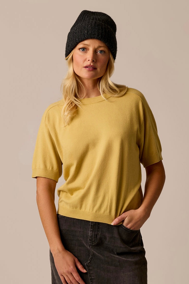 Josie Sweater Tee: Wheat