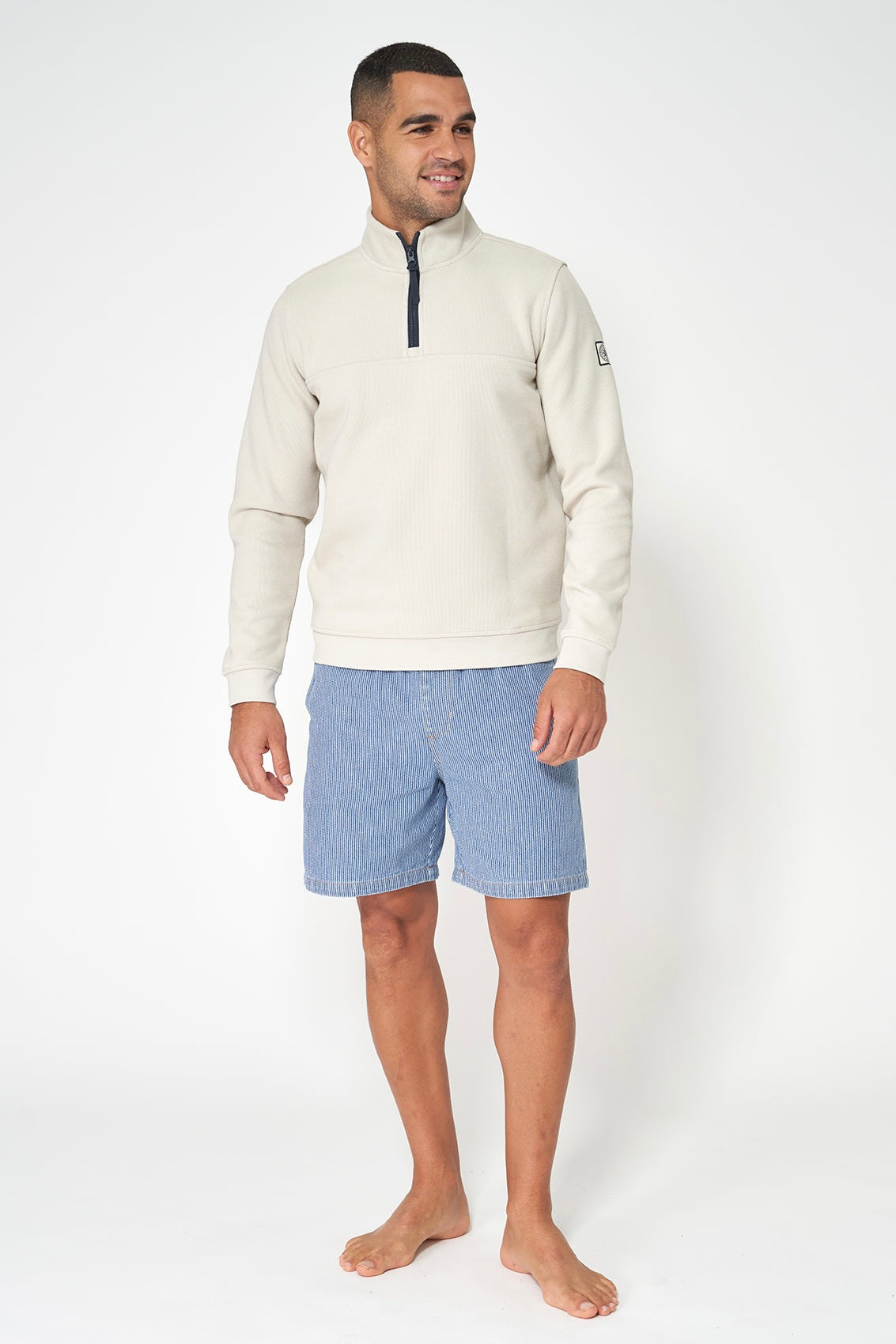 Batella M's Interlock 1/4 Zip Sweater