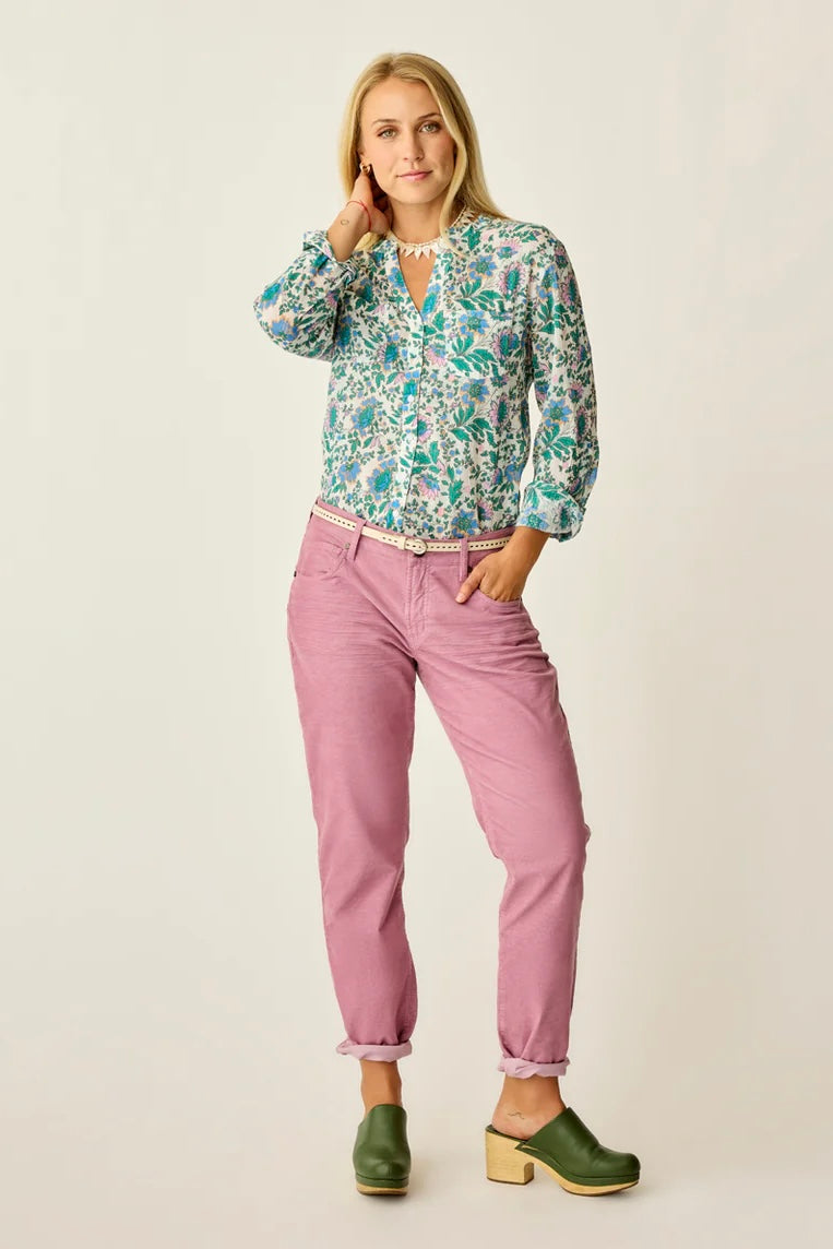 Carson Cord Pant: Dark Mauve