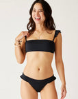 Bev Ruffle Swim Suit Bottom - Black