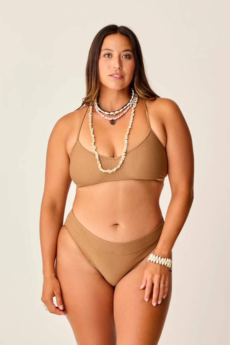 Carve Stinson Swimsuit Bottom: Rum Texture