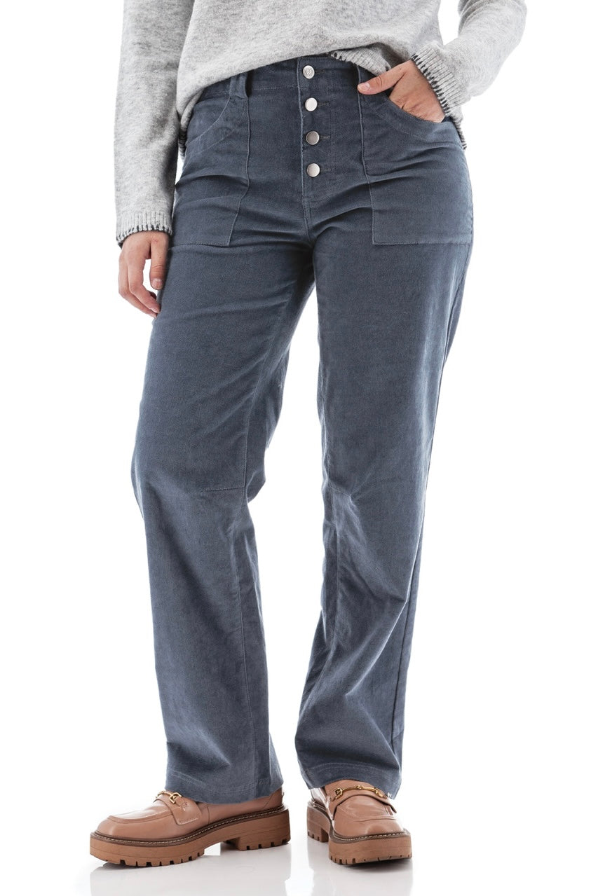 Aurora Cord Pant: Ombre Blue