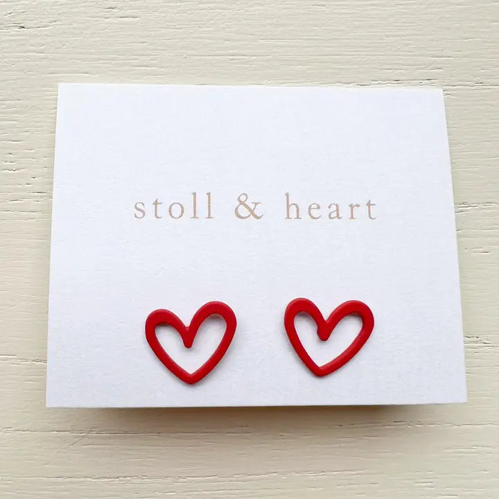Stoll & Heart Heart Studs Earrings