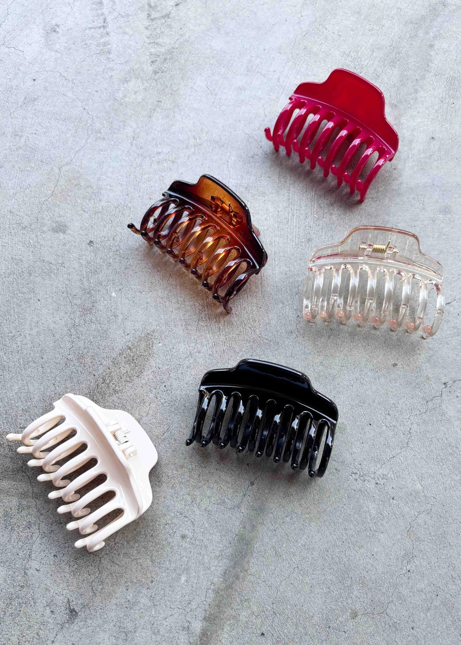 Glossy Berry Hair Claw Clip