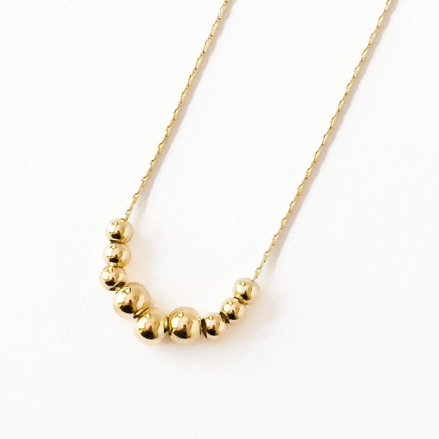Dainty Gold Filled Snake Cahin Necklace with Tiny Gold Filled Beads
