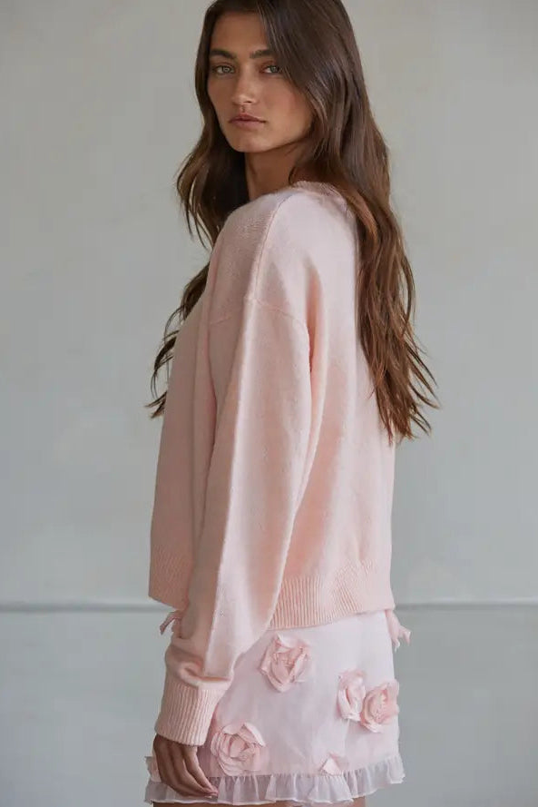 Pinky Cardigan Sweater