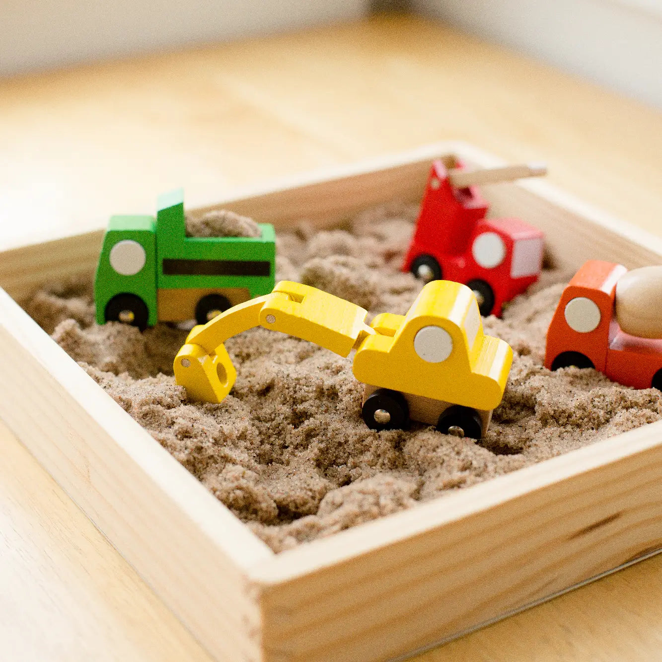 Pull Back Wooden Mini Mover Toy Truck