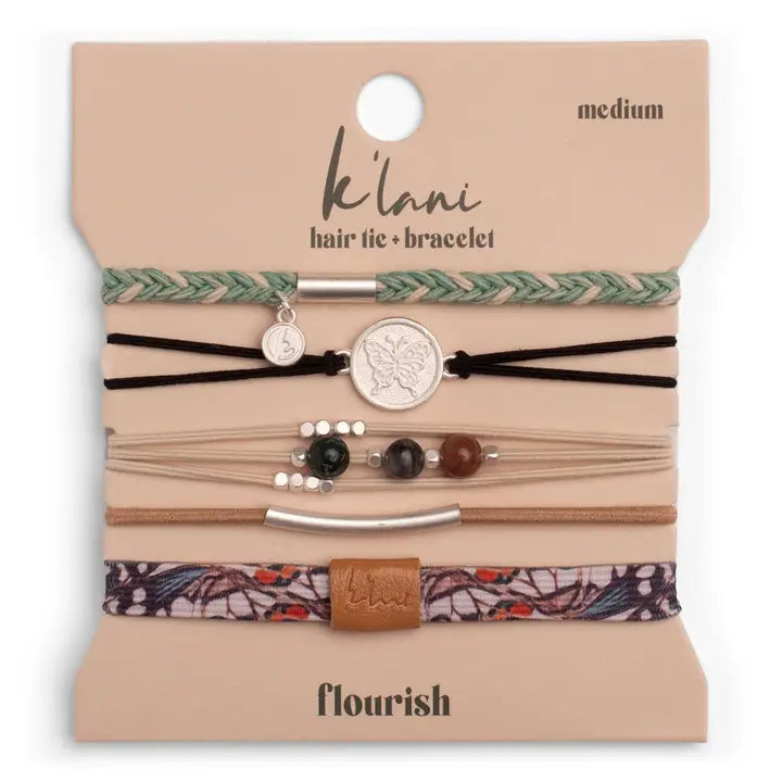 K'Lani Hair Tie Bracelets- Set of 5