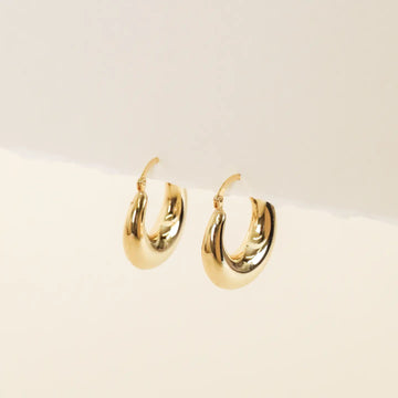 JK Sculptural Wide Gold Hoop