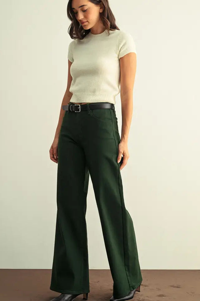 In the Forest High Rise Stretchy Wide Leg Jean
