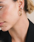 JK Puffed Gold Heart Earrings