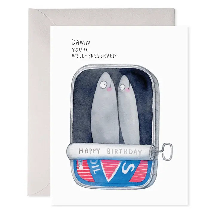 E. Frances Sardines Birthday Greeting Card
