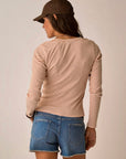 The Ever Henley-Crema Stripe