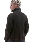 Grace Organic Cotton Henley Top: Black Bean