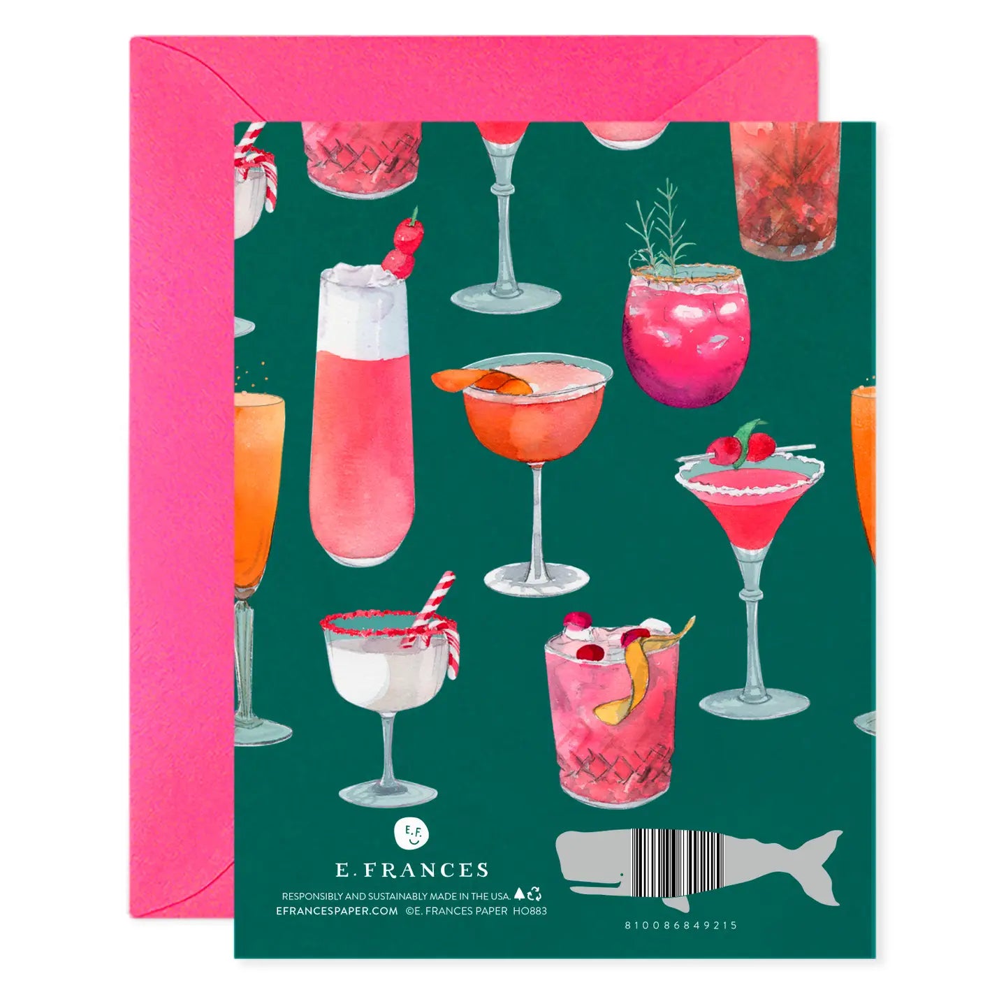 E.Frances Making Spirits Bright Holiday Cocktail Greeting Card