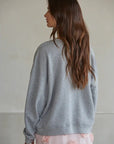 AMORE French Terry Pullover Sweatshirt