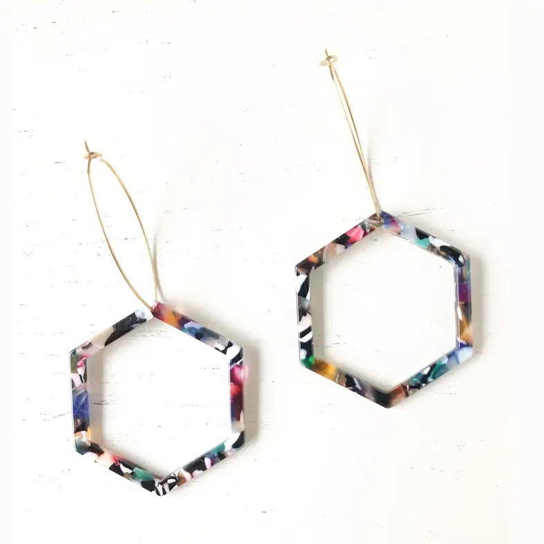 The Mae Multi-Color Tortoise Earrings