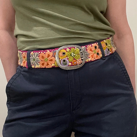Jenny Krauss Wildflowers Embroidered Belt
