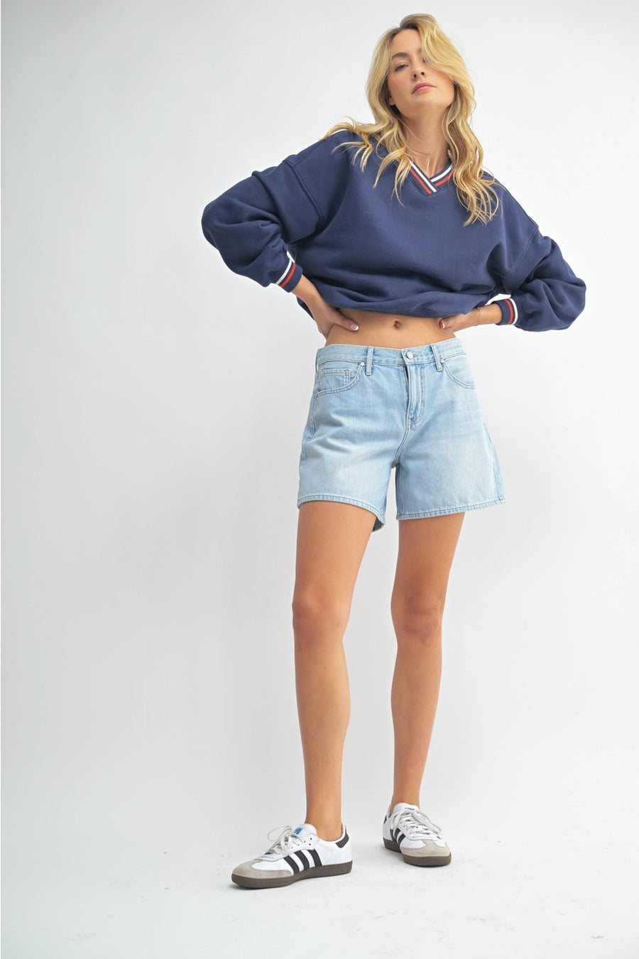 Light Denim Lightweight Denim Shorts