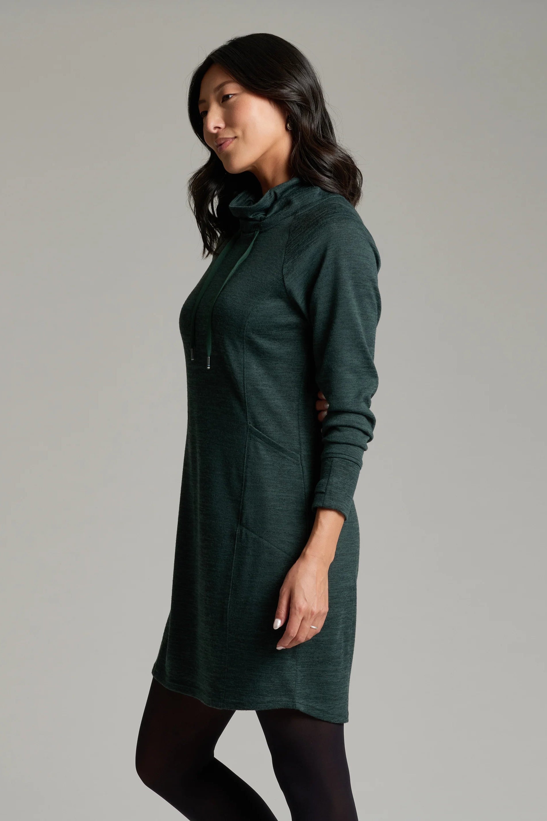 Elia Mid-Weight Sweater Dress-Spruce
