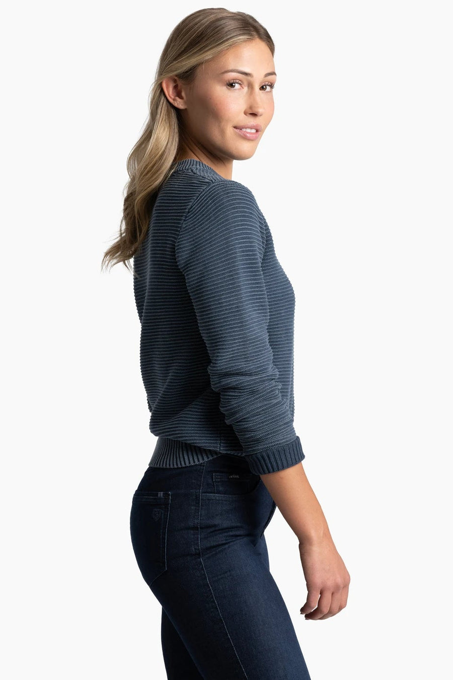 Kuhl W's Sofie Sweater: Metal Blue