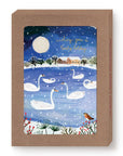 Swans Lovely Boxed Holiday Cards - Set of 10
