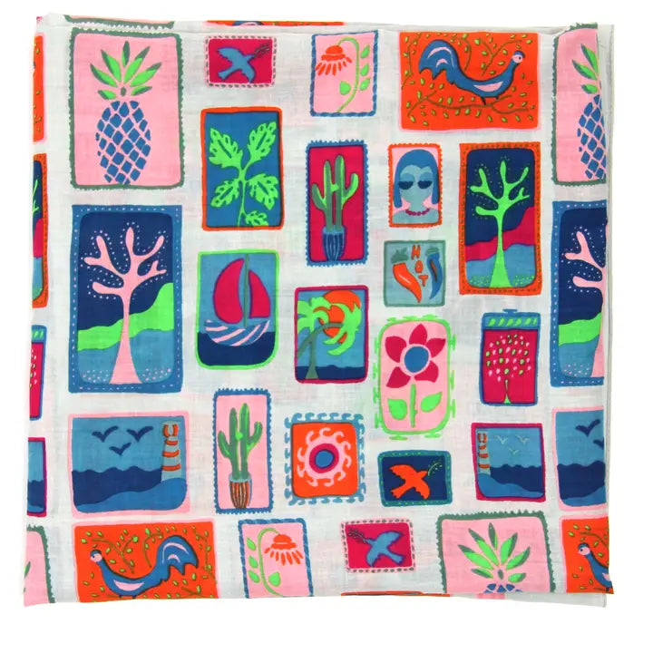 Les Belles Vagabondes Organic Cotton Square Scarf