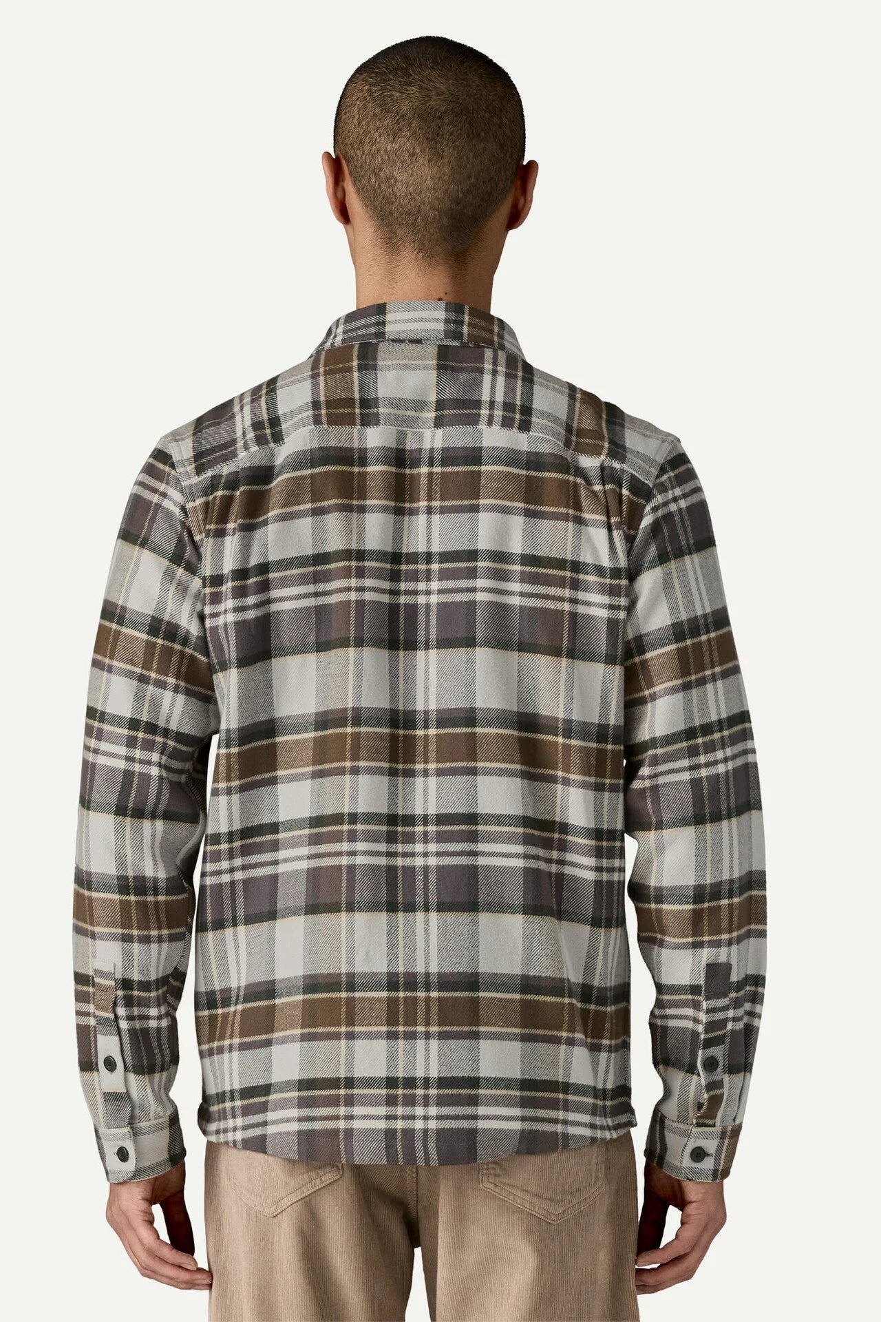Patagonia M's Fjord Flannel Shirt: Blizzard Salt Grey