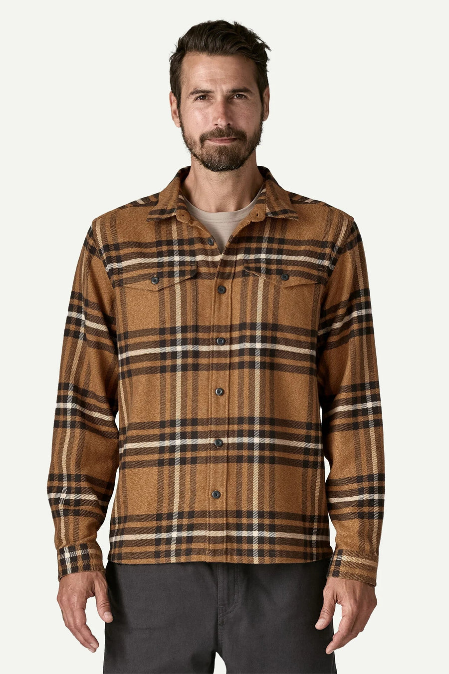 Patagonia M's Fjord Flannel Shirt: Catch Deer Brown